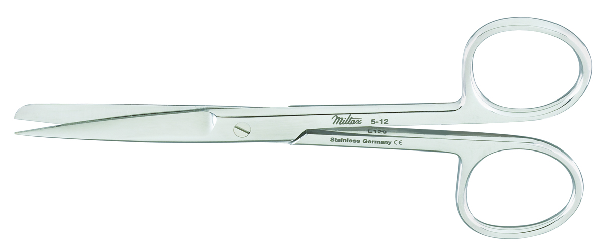Scissors Operating Miltex® 4-1/2 Inch Length OR Grade German Stainless Steel NonSterile Finger Ring Handle Straight Sharp Tip / Blunt Tip by Integra York PA, Inc. (Miltex)  ID 5-12
